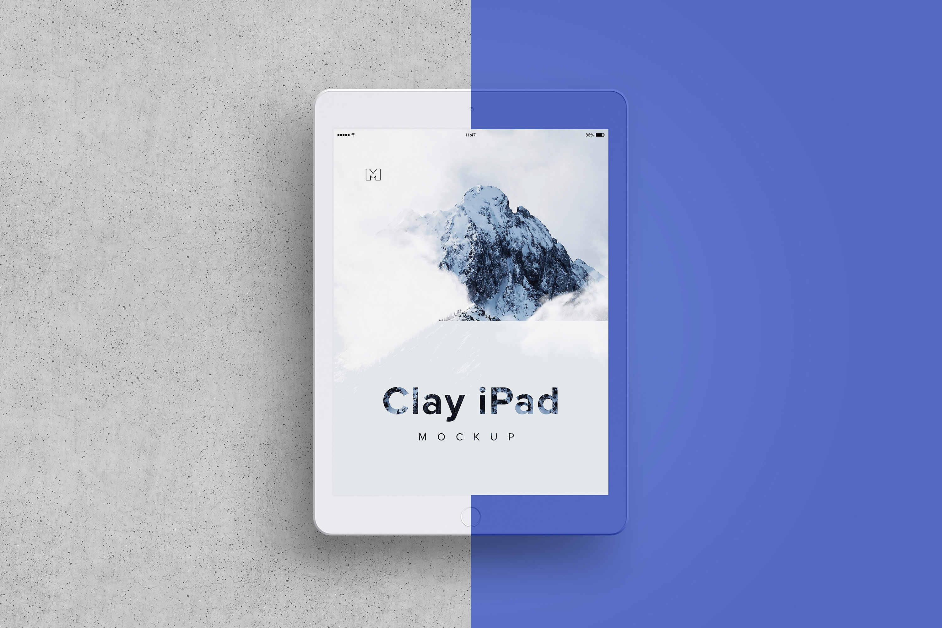 ipad平板样机素材 Clay iPad 9.7 Mockup 03设计素材模板