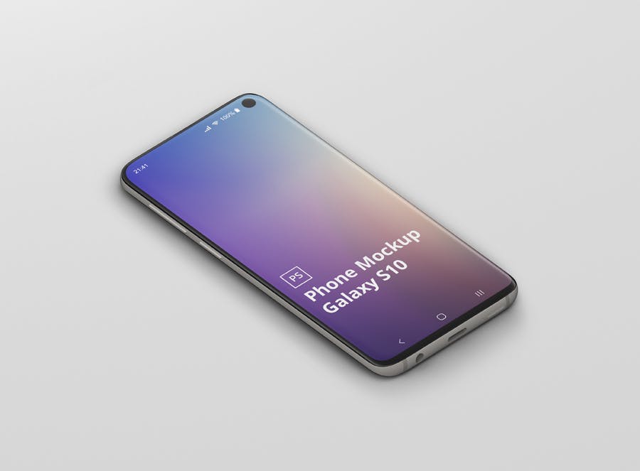 三星Galaxy S10智能手机样机模板 Phone Mockup Galaxy S10设计素材模板