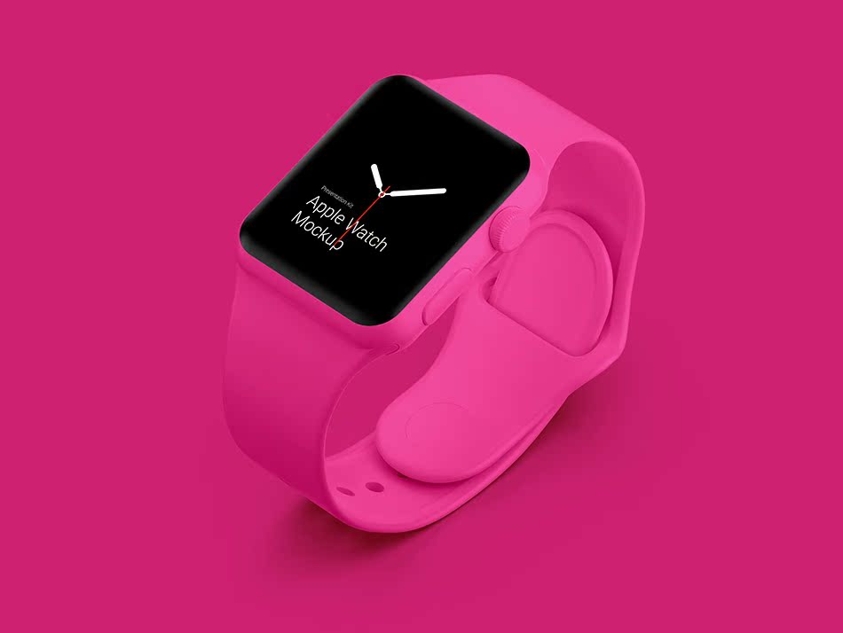 苹果AppleWatch智能手表样机智能贴图模型效果图模版Sketch素材 Y0099设计素材模板