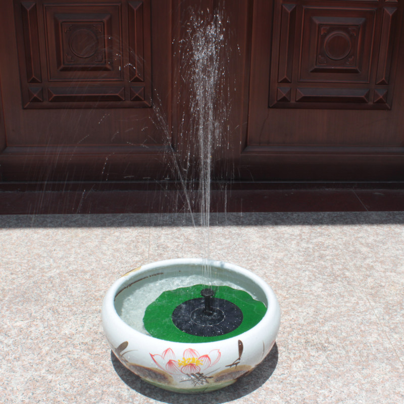 Solar Fountain Lotus Leaf Water Pump Outdoor Patio Cycle Pond Sprinkler Fake Mountain Flowing Water Oxygenation Garden Building-Taobao