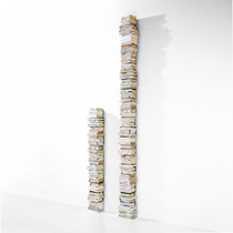 New Pinins Nordic Wall-mounted Invisible Bookshelf Wall Simple Mosaic Bookcase Shelve Stainless Steel Storage Racks