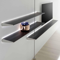 LED Laminated Bookshelf Background Wall Shelf Lighting Accessory Shelf Hanging Wall Lamp Display Shelf Stainless Steel Bulkhead
