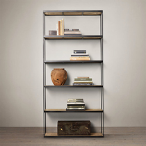 Nordic Creative Iron Art Bookshelves Partition Shelving Minima Living Room Floor Screen Shelf Modern Display Show Shelf
