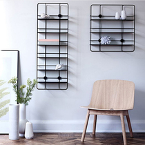 Nordic Ins Creative Home Wall Iron Art Set Shelf Extremely Simple Partition Wall Wall-mounted Shelf Background Wall Trim
