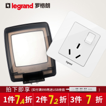 Rogrand switch socket panel waterproof box transparent splash box switch cover outdoor toilet household IP55