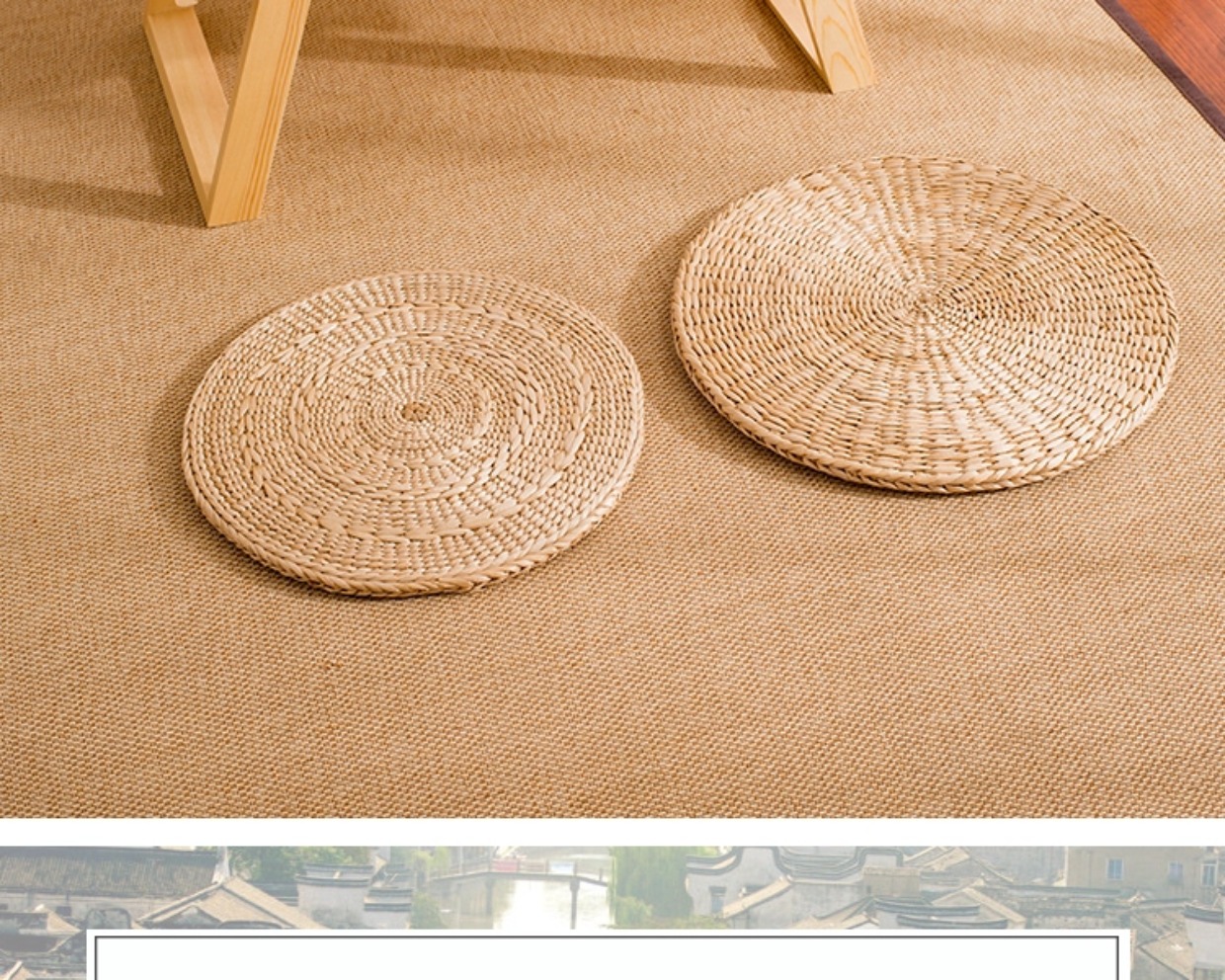 Rơm tatami futon đệm thiền thiền pallet đế lót ly tròn vận chuyển lao đệm dày Phật - Ghế đệm / đệm Sofa các mẫu đệm ghế gỗ