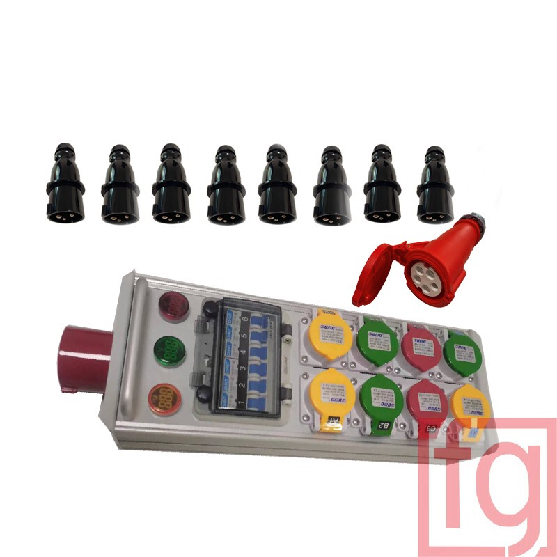 Portable 8-Way Splitter Box Fuge Stage Lighting and Sound Power Controller Led Large Screen Celebration Wedding Power Strip