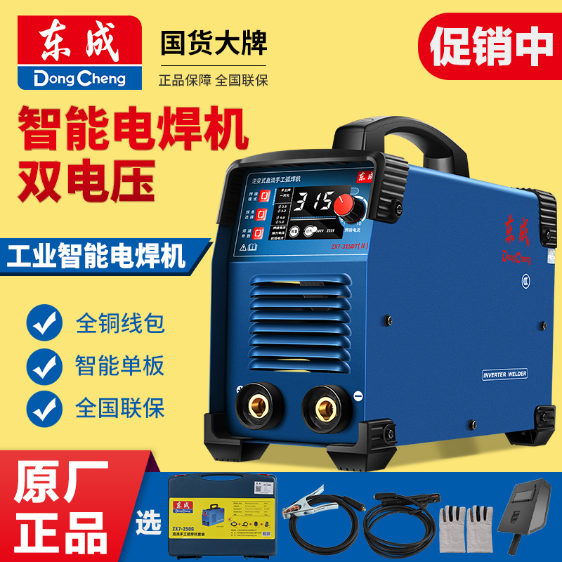 Dongcheng welding machine 220V Home 380V Double voltage industrial grade 315 Portable 250 pure copper 250 Brand-Taobao