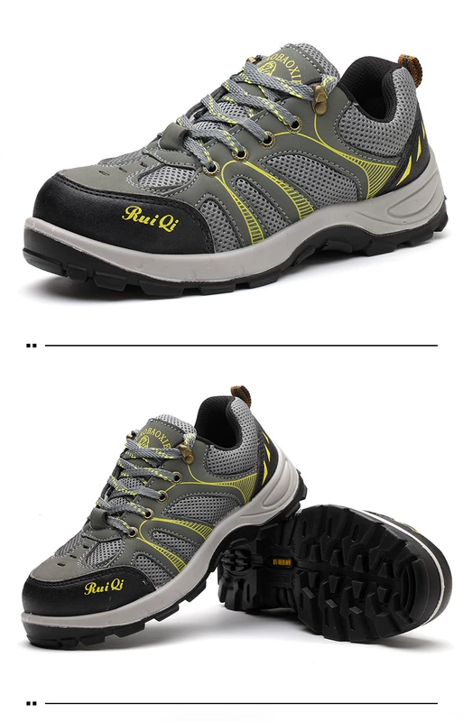 giày jogger bestrun s3 Giày bảo hộ lao động nam nhẹ, khử mùi, thoáng khí, đế mềm, mũi thép, chống va đập, chống đâm thủng, chống mài mòn, đi làm thoải mái, cách nhiệt mùa hè giày chống va đập giày bảo hộ nhẹ