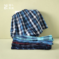 Top melon summer new mens cotton shorts Aro pants top quack cotton check home shorts can be worn outside