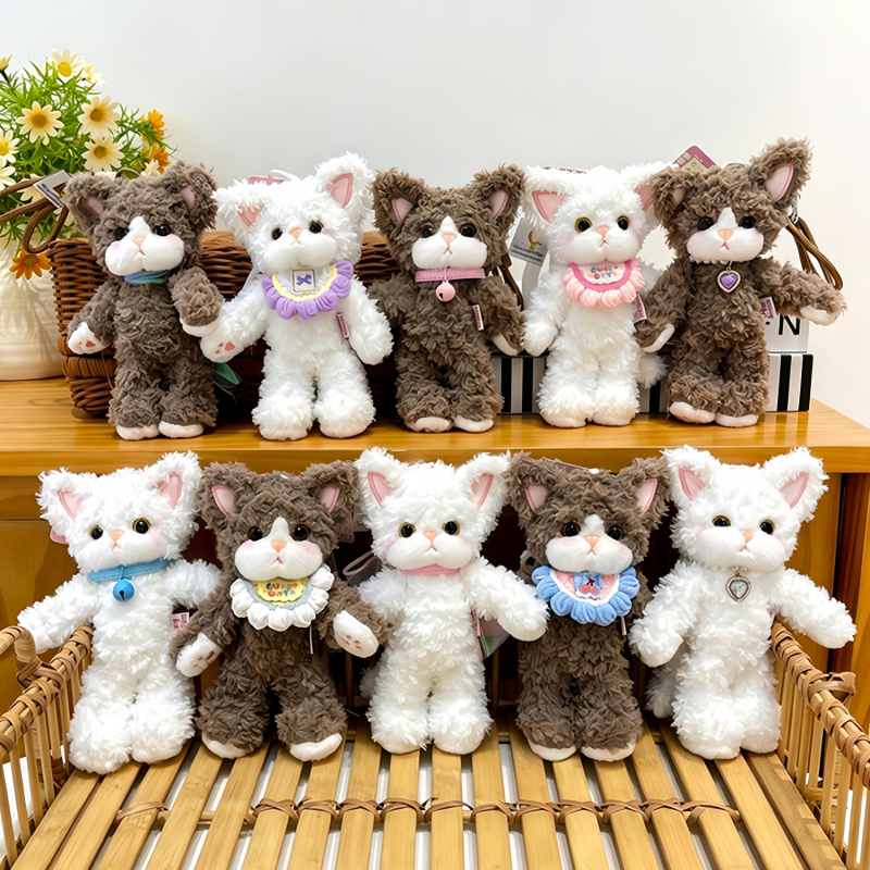 Cute Cat Plush Doll Pendant, Fluffy German Cat Toy, Table Companion Doll, Bag Charm, Wedding Favor