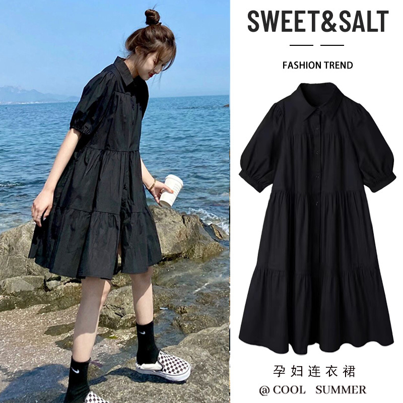 French G·T Maternity Summer Dress 2026 New Style Petite Loose Summer Fashion Trendy Mom Summer