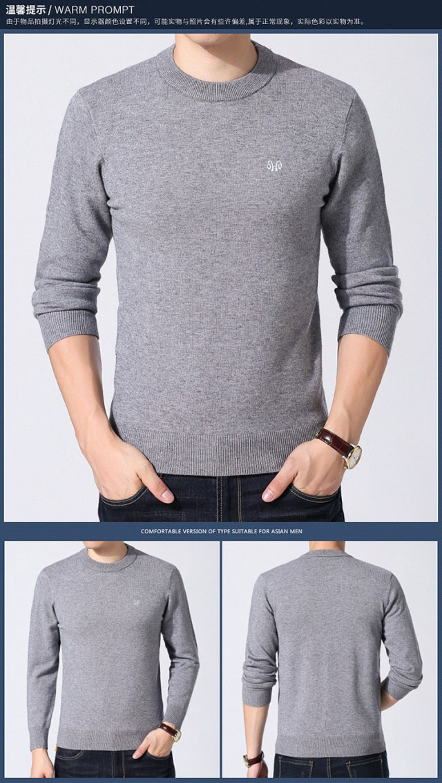 Áo len nam mùa đông mới trung niên Màu áo len cashmere cổ chữ V dày áo len ấm áp áo len cha quần áo mùa đông nam giới