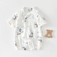 Летняя марлевая бамбуковая лесная панда белый фон