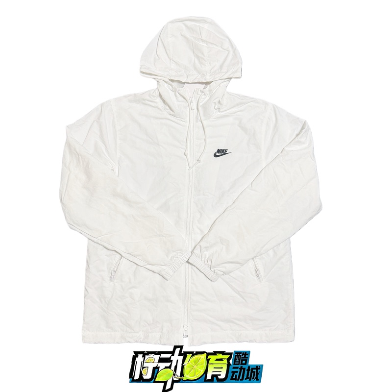 Authentic Nike Men's Spring and Autumn Sports Casual Hooded Simple Woven Jacket Fb7398-100