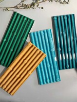 He pan ins bamboo brick ice crack glaze dark green hotel wall tile restaurant famous bar retro concave convex tile