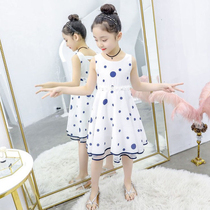 Girl Summer Dress Vest Dress 2022 New Korean Version Dress Foreign Air Children Summer Little Girl Skirt Princess Dress
