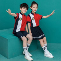 South Korean primary school childrens spring summer school uniforms suit new childrens class uniforms Inlenwind campus to serve pure cotton two sets of damp