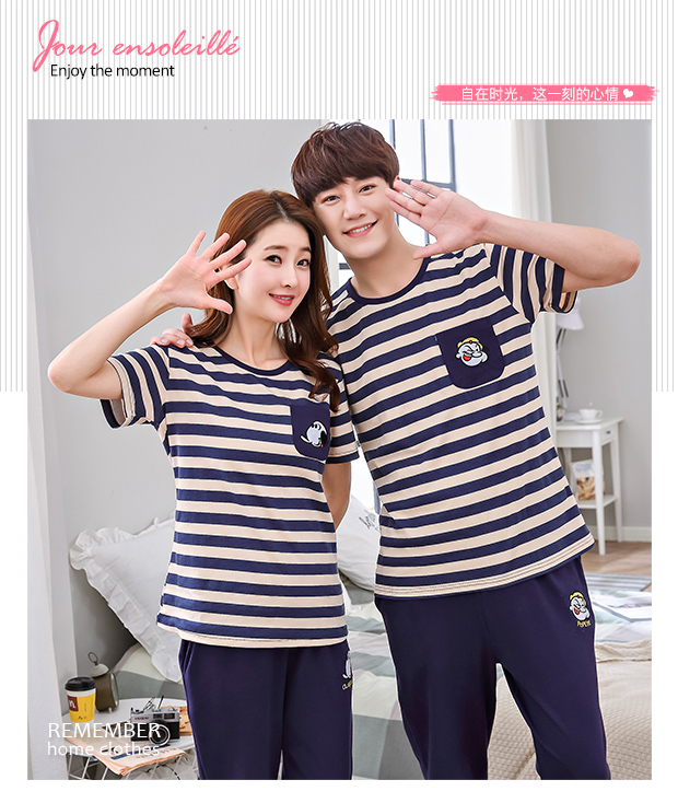 Mùa hè vài bộ đồ ngủ phụ nữ tay ngắn quần cotton phần mỏng giản dị kích thước lớn thoáng khí nam phục vụ nhà mùa hè hai mảnh đồ bộ đẹp