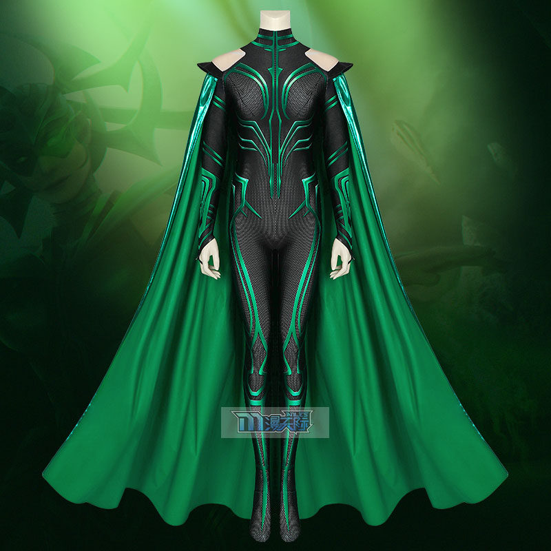 The world of Thor 3 gods dusk cos death goddess Hella with the same one-piece tights cosplay clothing