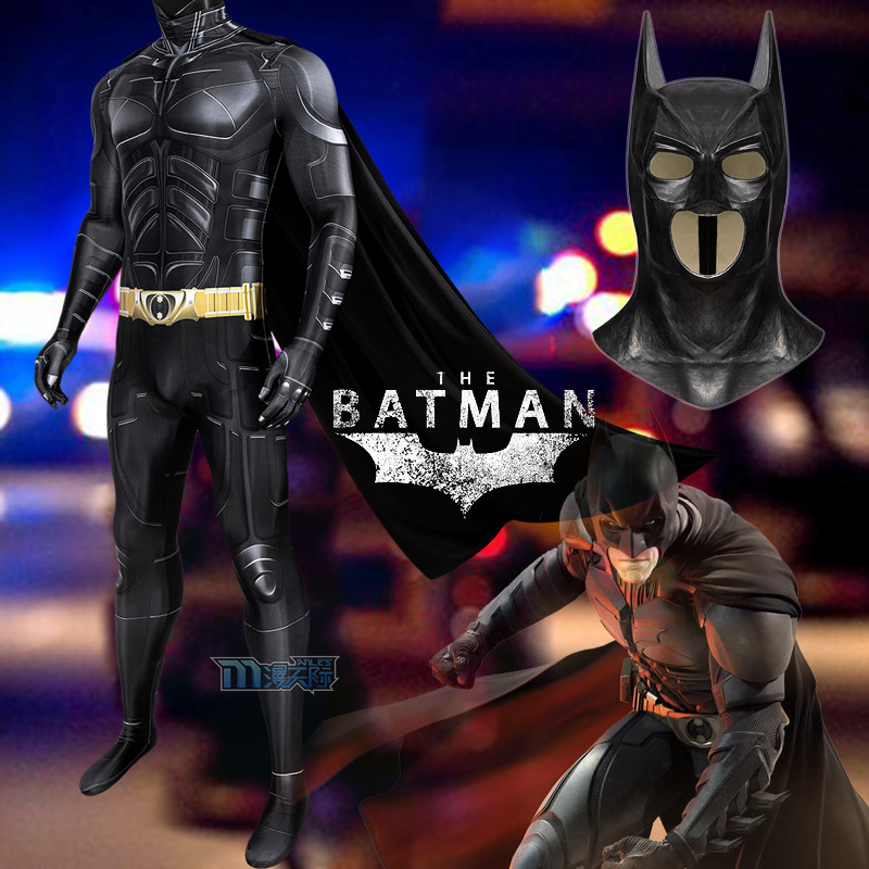 Batman The Dark Knight Rises cos Bodysuit Bruce Wayne One-piece Cape Headgear