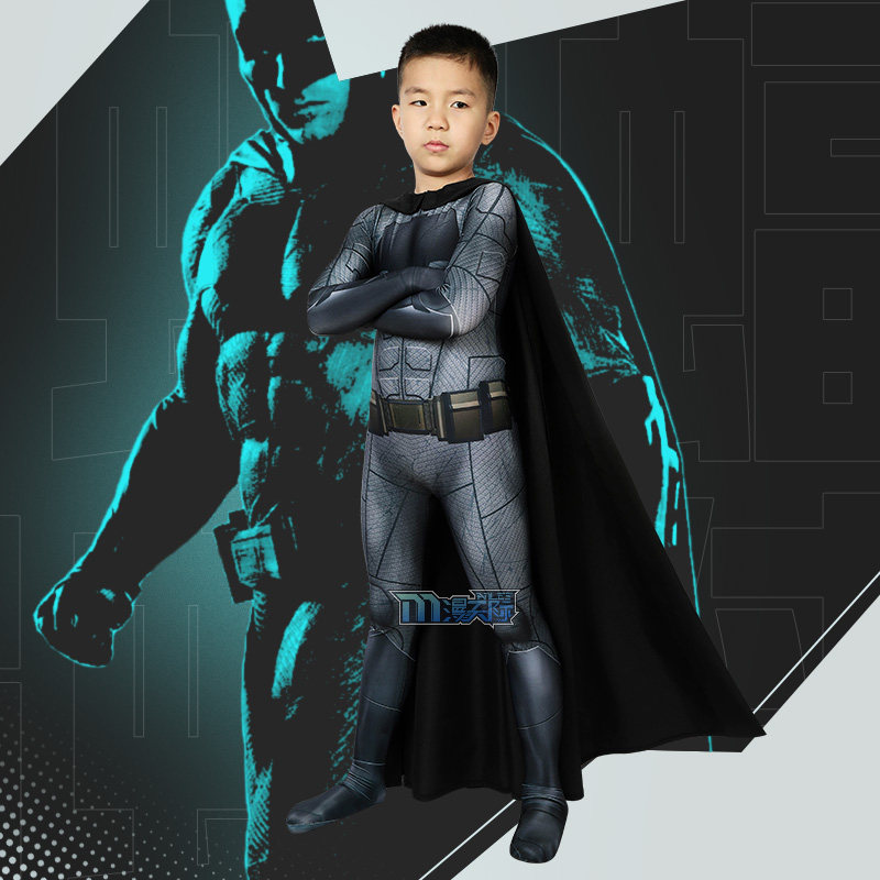 Play in Full Screen Batman Superman Cos Blues Children Even Tight Fit COSPLAY COSTUME KID