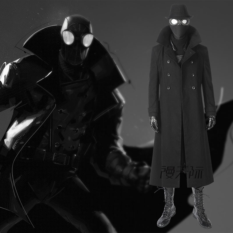 Manles/Man Tianji Spider-Man: into the Spider-Verse Shadow Spider-Man Cosplay Jacket 4363