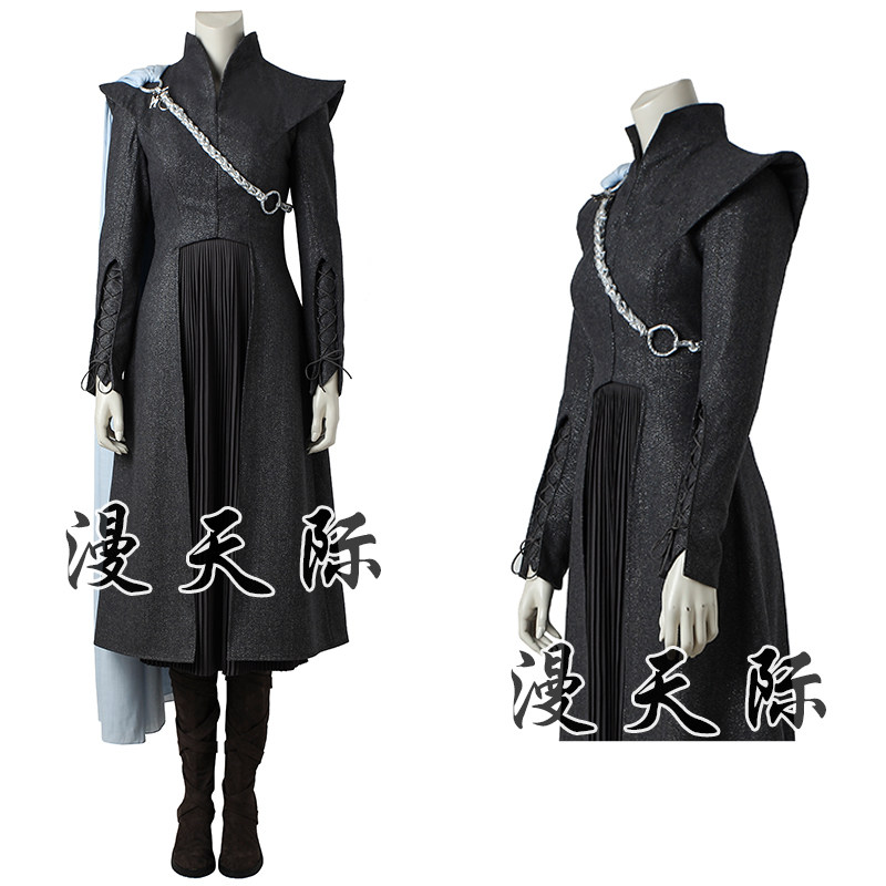 Manles Skyrim Game of Thrones Season 7 Dragon Mother cos Daenerys COSPLAY Costume 3886