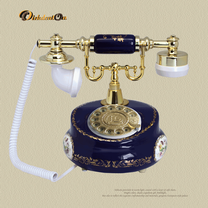 Dickdenton Dick Danton Antique Crafts Old Vintage Vintage Antique Dente Color Ceramic Telephone 