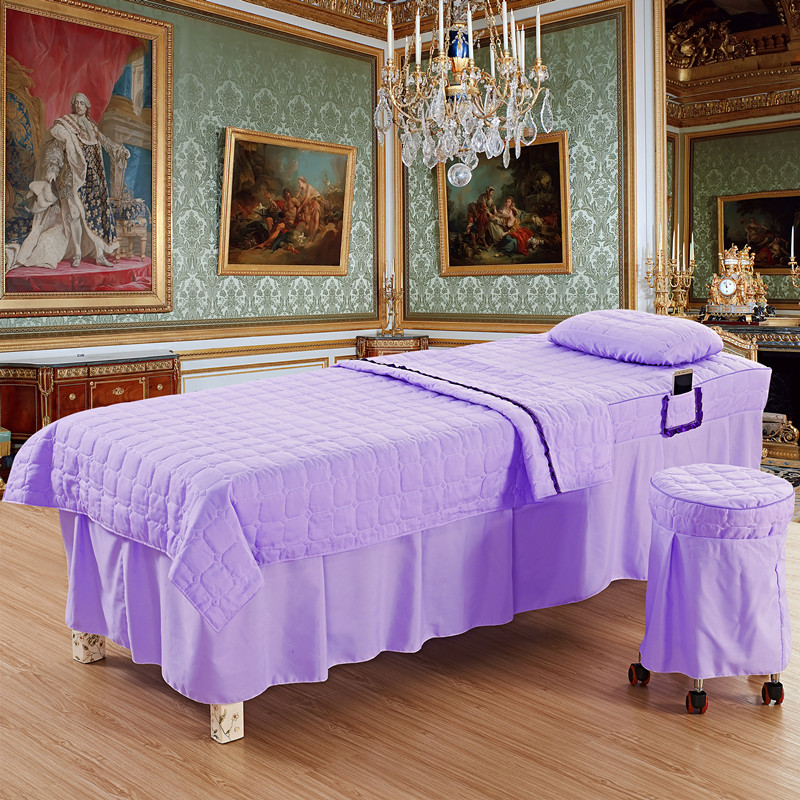Massage và massage trị liệu trải giường làm đẹp bao gồm giường bốn mảnh thẩm mỹ viện ga chun bọc giường spa