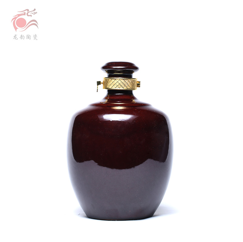 Bình đựng đất nung bằng gốm sứ 1 kg 2 kg 3 kg 5 kg 10 kg nạp đôi rồng xay nhuyễn bình rượu nhỏ ngâm rượu ly uống rượu vang ocean