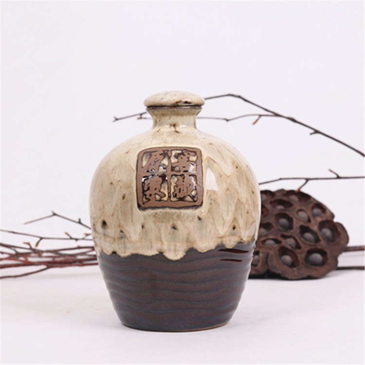 1 kg lò nung gốm sứ chai lọ rượu vang bình rượu men xanh da hổ da men bột giấy tinh khiết bottle chai rượu vang - Rượu vang ly uống vang đỏ