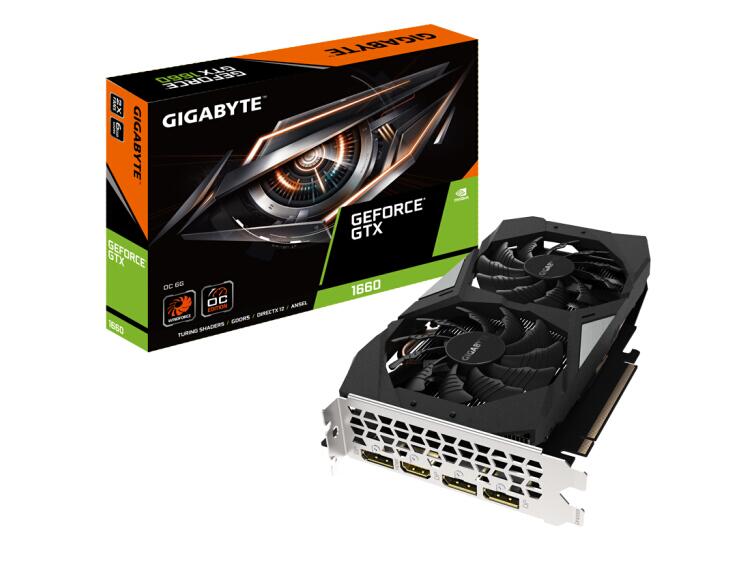 Gigabyte GigaTech's N1660OC-6GD 192bit gaming graphics card upgrades 1660TI OC