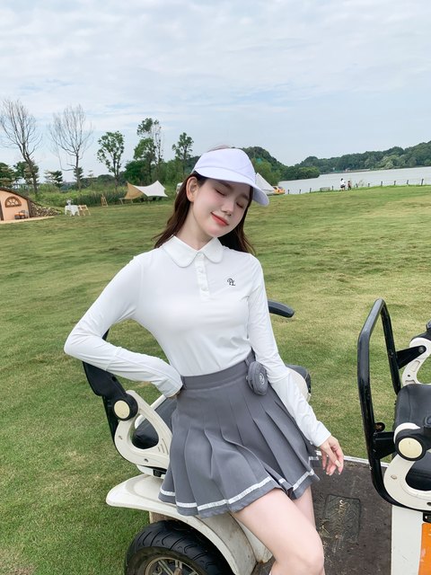 Golf clothing women's Korean style golf long-sleeved women's golf skirt suit tennis wear slimming stretch golf