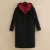 N series ● áo khoác nữ giảm giá 2018 mùa đông mới trùm đầu áo khoác dài tay hai mặt áo khoác cardigan nữ Áo len lót đôi