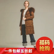Ti series ● giảm giá thương hiệu nữ 2018 mùa đông phiên bản mới của Hàn Quốc tính khí nhẹ xuống áo khoác lông cổ áo khoác ngoài