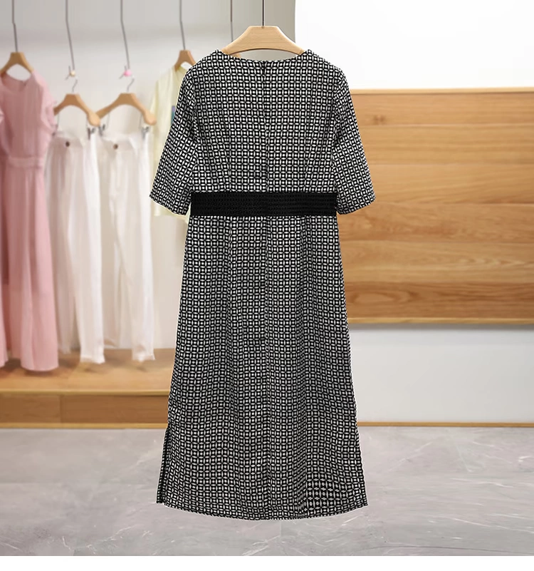 Qi ● Kiểu dáng thiết kế in 3/4 tay áo retro Một mẫu váy dài 2020 mùa hè mới giảm giá thương hiệu quần áo nữ - Váy dài