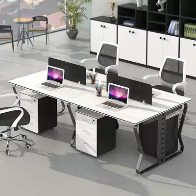 Desk simple modern staff 2 people 4 people Card position staff table and chair combination office table and chair modern fashion furniture