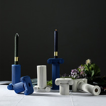 Greek Roman Column Art Wax Candleholder European-style Home Dinner Table Retro Romantic Candlelight Dinner Pendulum with Photographic Props