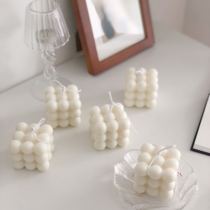 Nine-ball Magic Square Geometric Styling Scented Candle Lychee Ins Wind Companion Gift Home Swing photo props