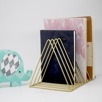 ins Nordic Triangle Iron Art Bookshelves Creative Desktop Containing Shelf Living Room Decorative Shelve Book Stand Small Shelf