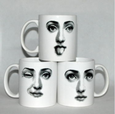 Nordic style designer cup personality creative face mug couple ceramic coffee cup can be customized DIY