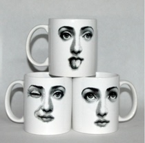 Nordic style designer mug personalized creative face mug couple ceramic coffee mug can be customized DIY
