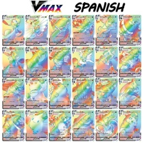 English flash card rainbow card French Spanish VMAX pet elf Pokémon Pokémon different flash cards