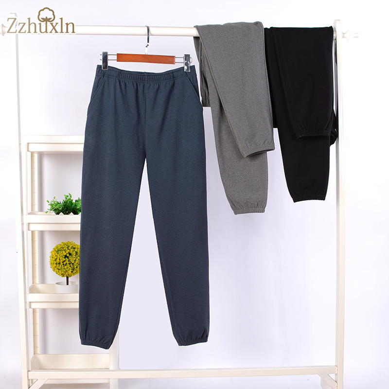 Fall and winter new men's home trousers double-sided lax loose young pants can wear pants warm pants