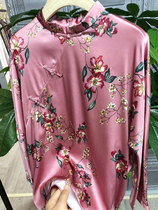 Italian orders rare features of good goods high-end pure silk plate buckle stand-up collar cheongsam 31755