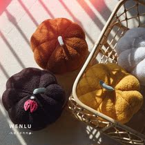 Ask the road full when the autumn winter dog nest is decorated with Puppy Toy Pumpkin Doll Teddy Suede