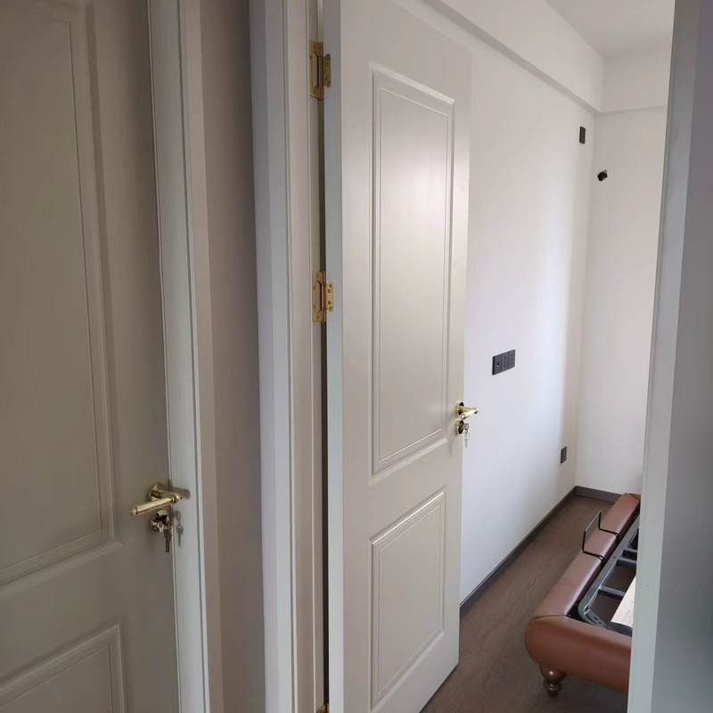 Cream-Colored French-Style Lacquered Doors, Bedroom Doors, Double-Leaf Solid Wood Composite Doors, Room Doors, Simple Solid Color Custom Wooden Doors Cream-Colored French-Style Lacquered Doors, Bedroom Doors, Double-Leaf Solid Wood Composite Doors, Room Doors, Simple Solid Color Custom Wooden Doors