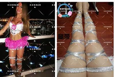 Beauty Leg Strap Music Festival Style 100 Lap Apparel Pants Pipe Strap Act Out of the Stage Electronic Music Festival EDM Clothing