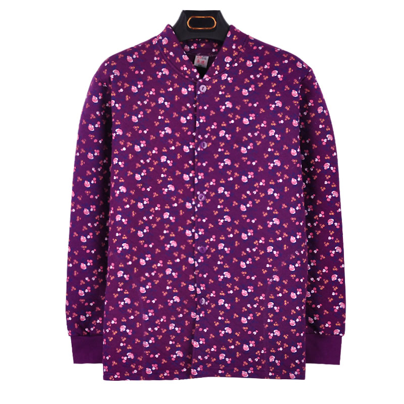 Mùa thu và mùa đông của phụ nữ trung niên cotton dày mùa thu quần áo ba lớp áo bông mỏng áo khoác cardigan áo ấm kích thước lớn đồ lót nam nữ